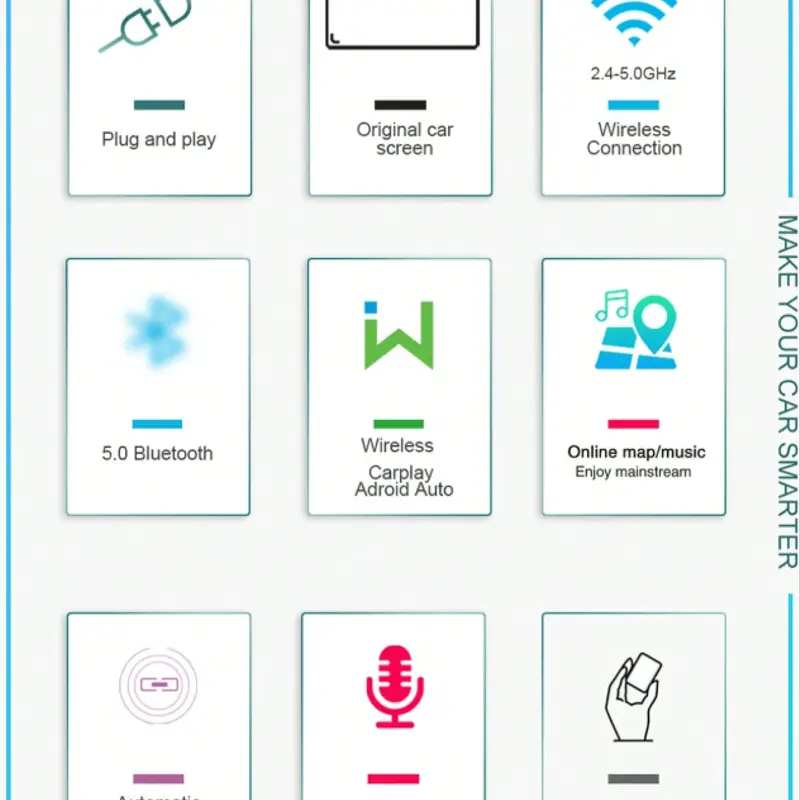 7e1ff4c77e4e498514d5dd3df73fa958214cf0be46c84f922d1661dfcc5dfc67_lg XUDA adaptateur mini 2 en 1 sans fil pour Carplay et Android Auto – Image 3
